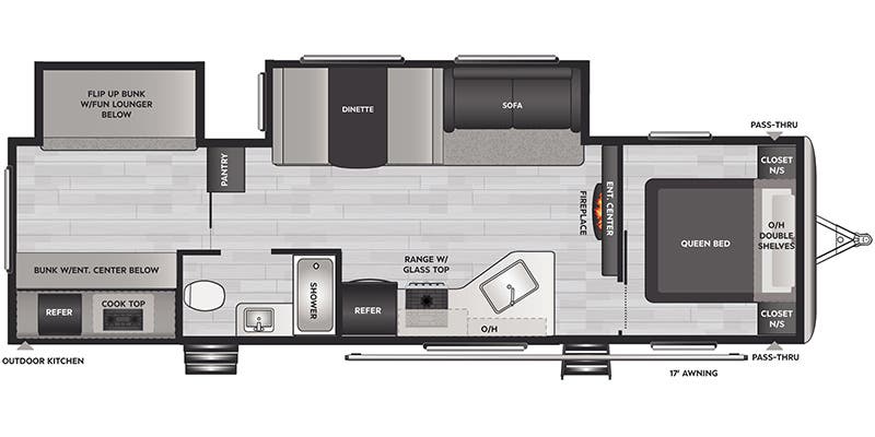 2023 KEYSTONE SPRINGDALE 303BH, , floor-plans-day image number 0